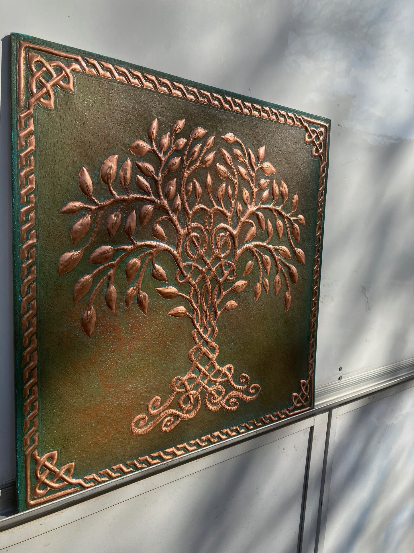 Tree of Life Copper Backsplash — Green Copper - Natuross