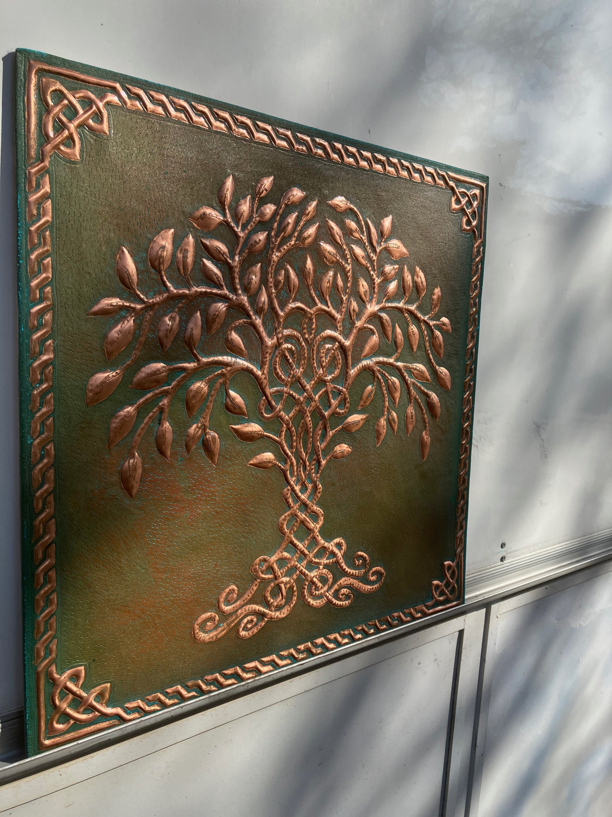 Tree of Life Copper Backsplash — Green Copper - Natuross
