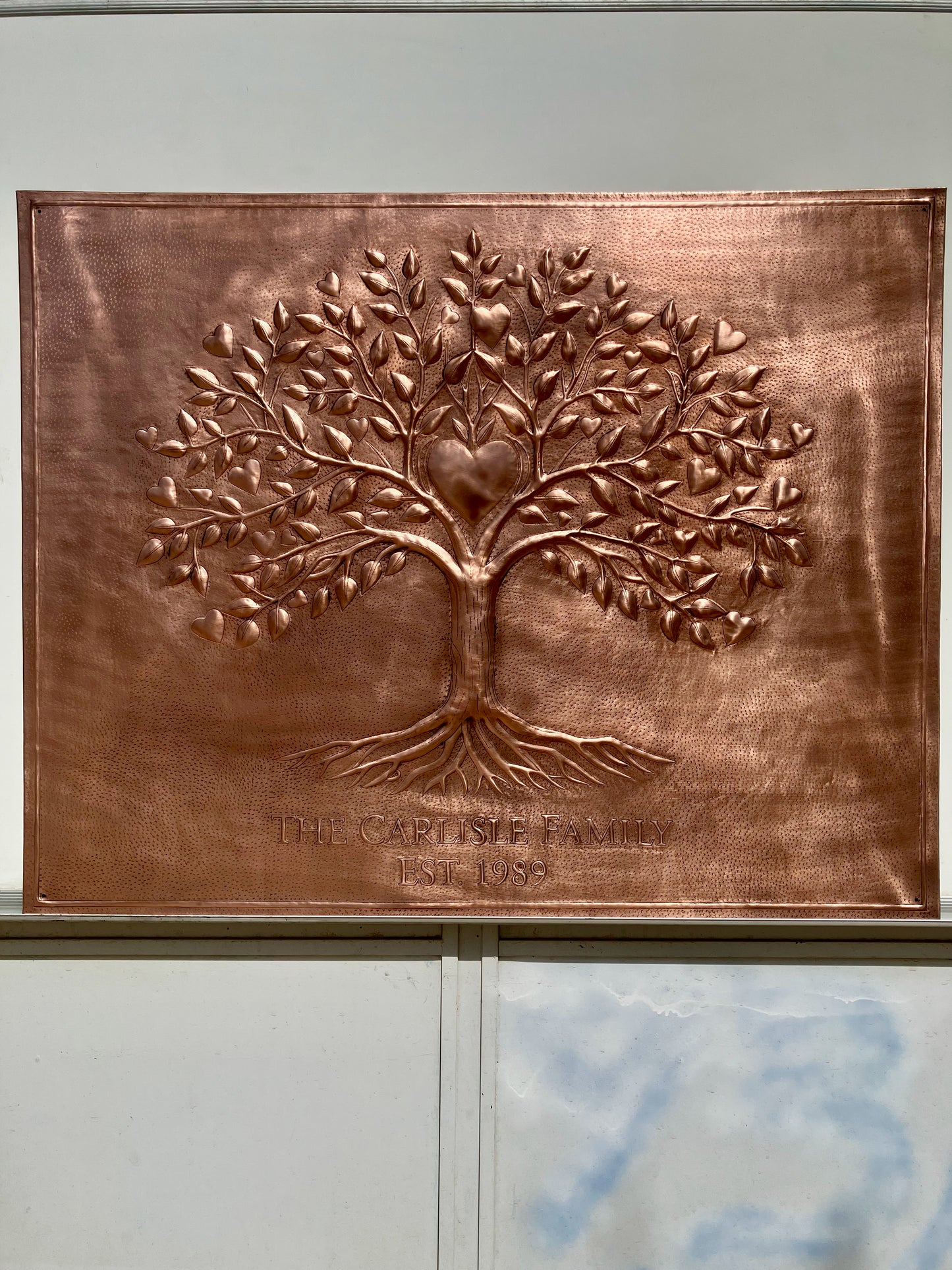 Heart Tree of Life Family Name Sign — Copper - Natuross