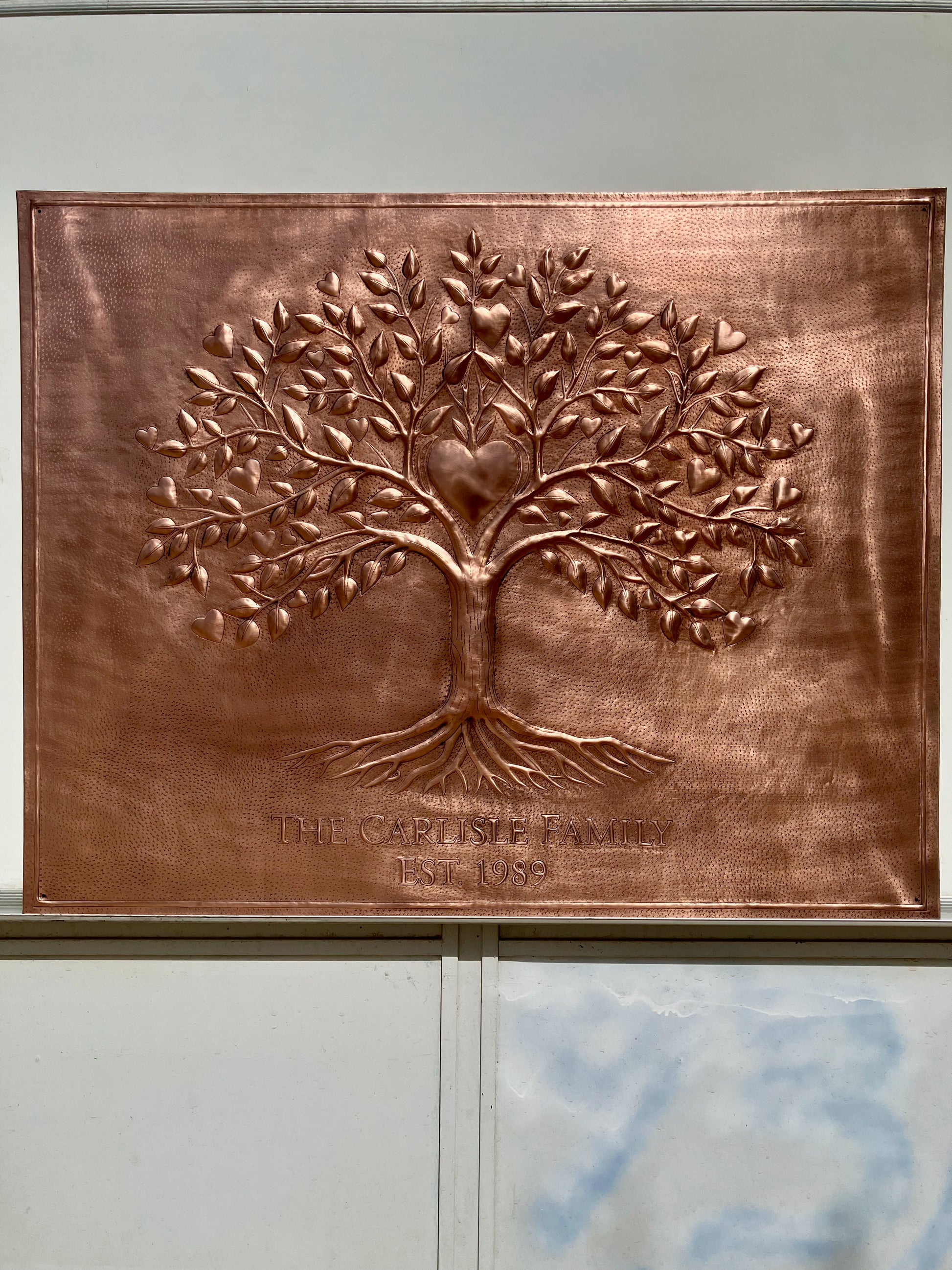 Heart Tree of Life Family Name Sign — Copper - Natuross