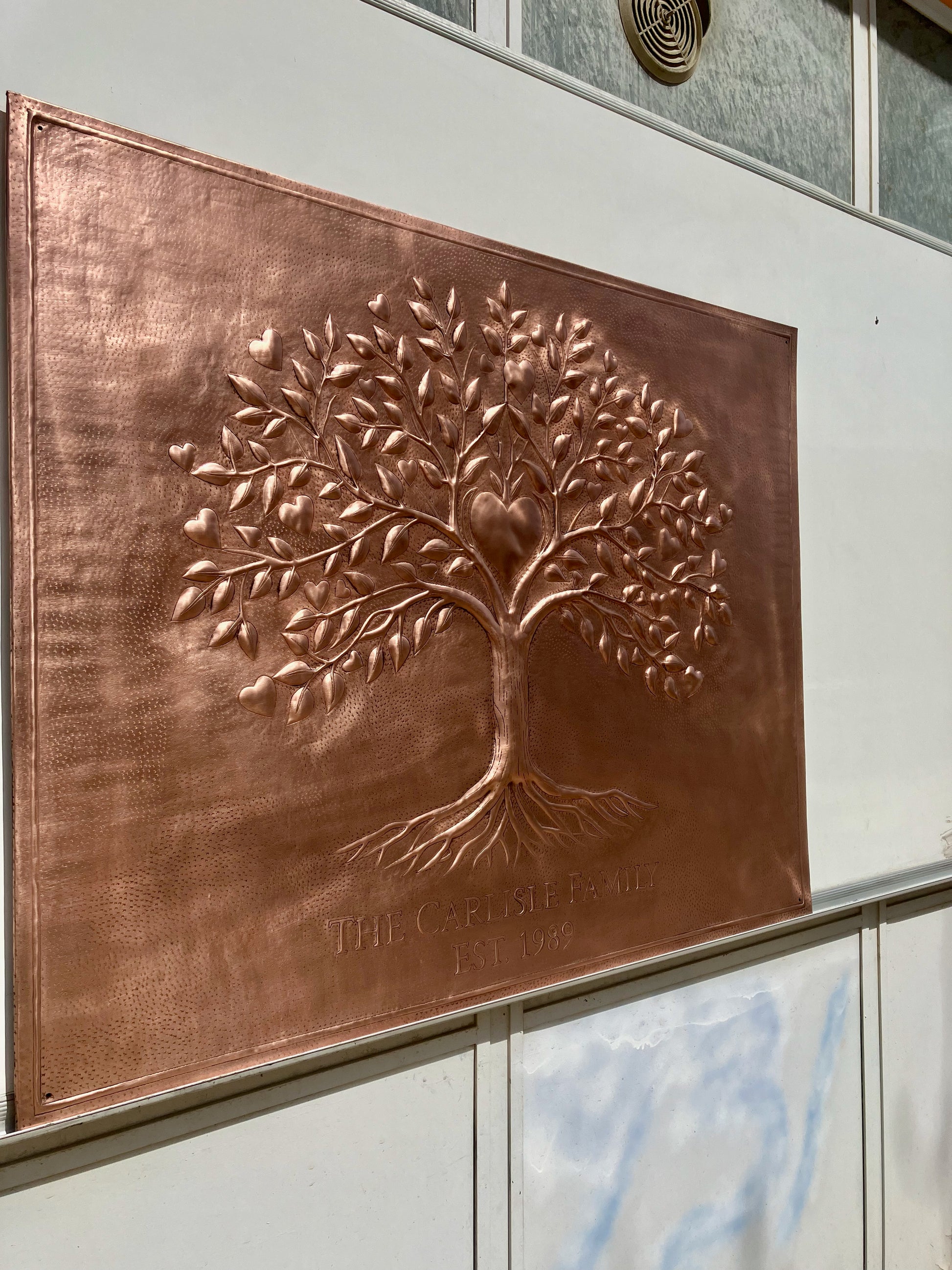 Heart Tree of Life Family Name Sign — Copper - Natuross