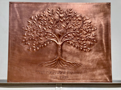 Heart Tree of Life Family Name Sign — Copper - Natuross