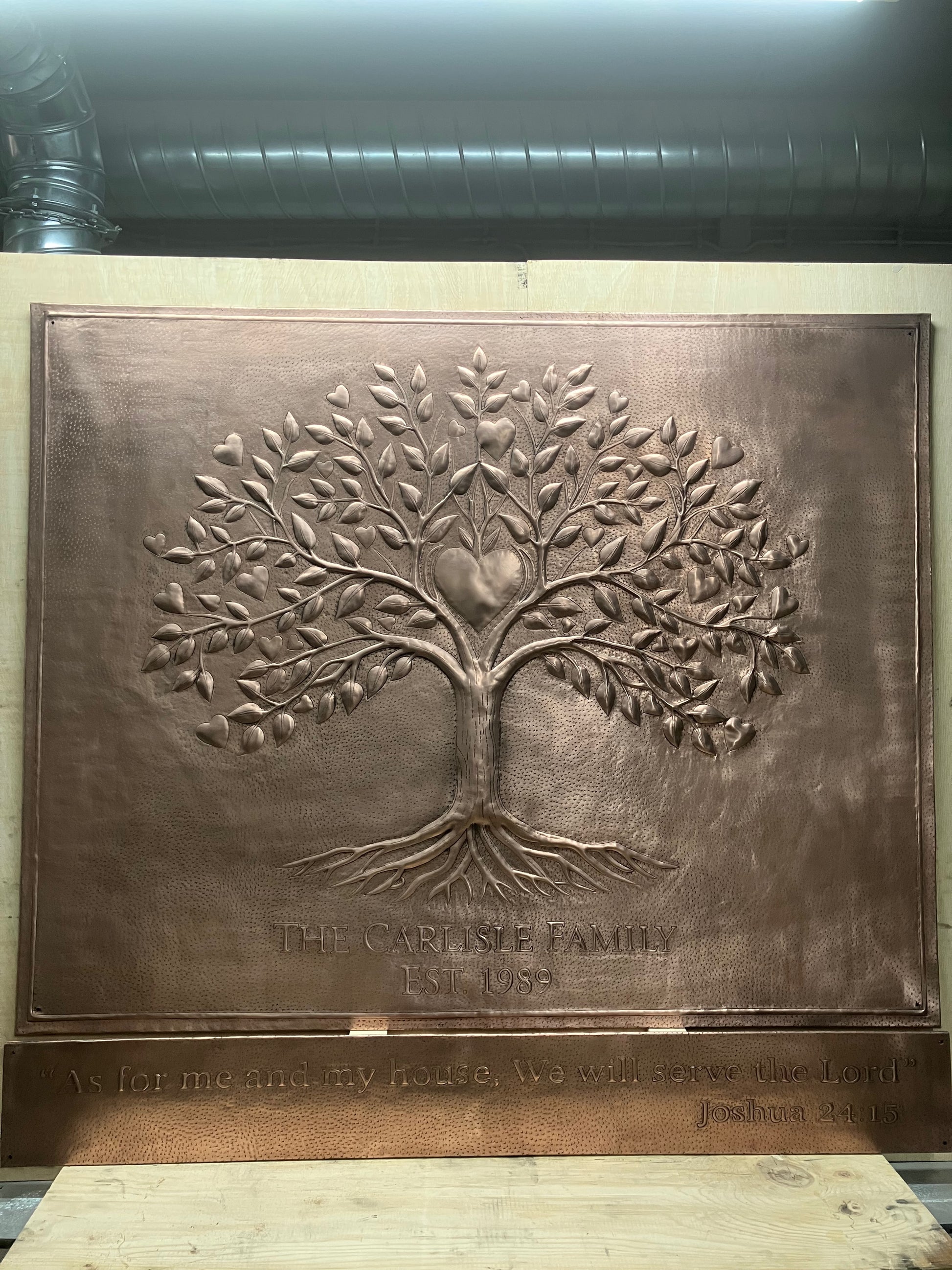 Heart Tree of Life Family Name Sign — Copper - Natuross