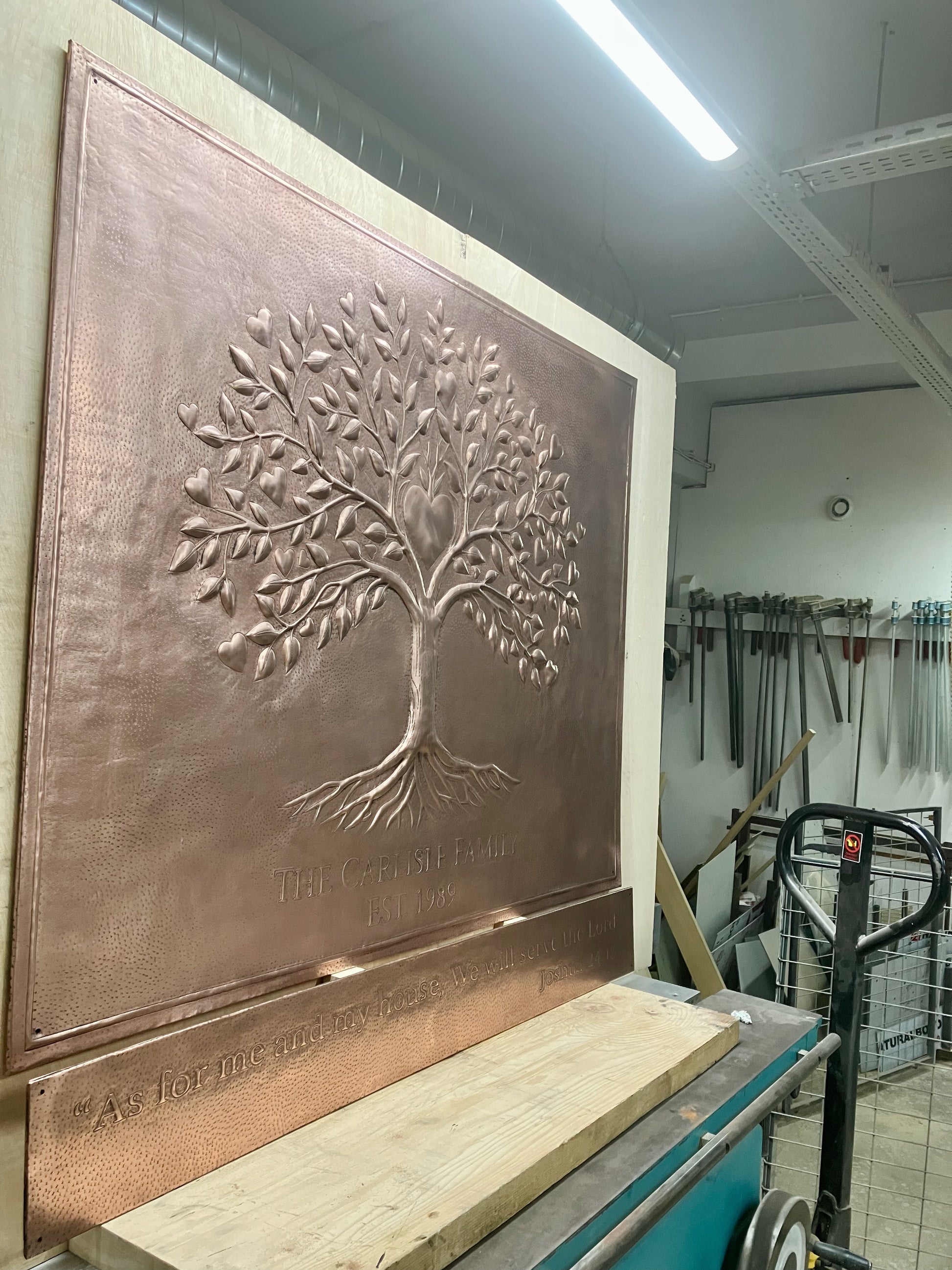 Heart Tree of Life Family Name Sign — Copper - Natuross