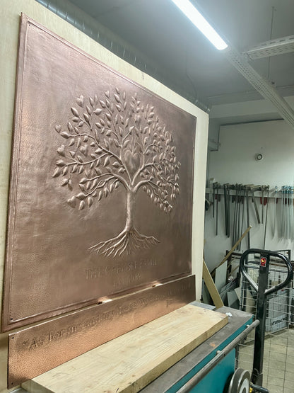 Heart Tree of Life Family Name Sign — Copper - Natuross