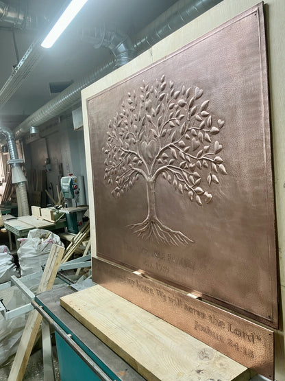 Heart Tree of Life Family Name Sign — Copper - Natuross