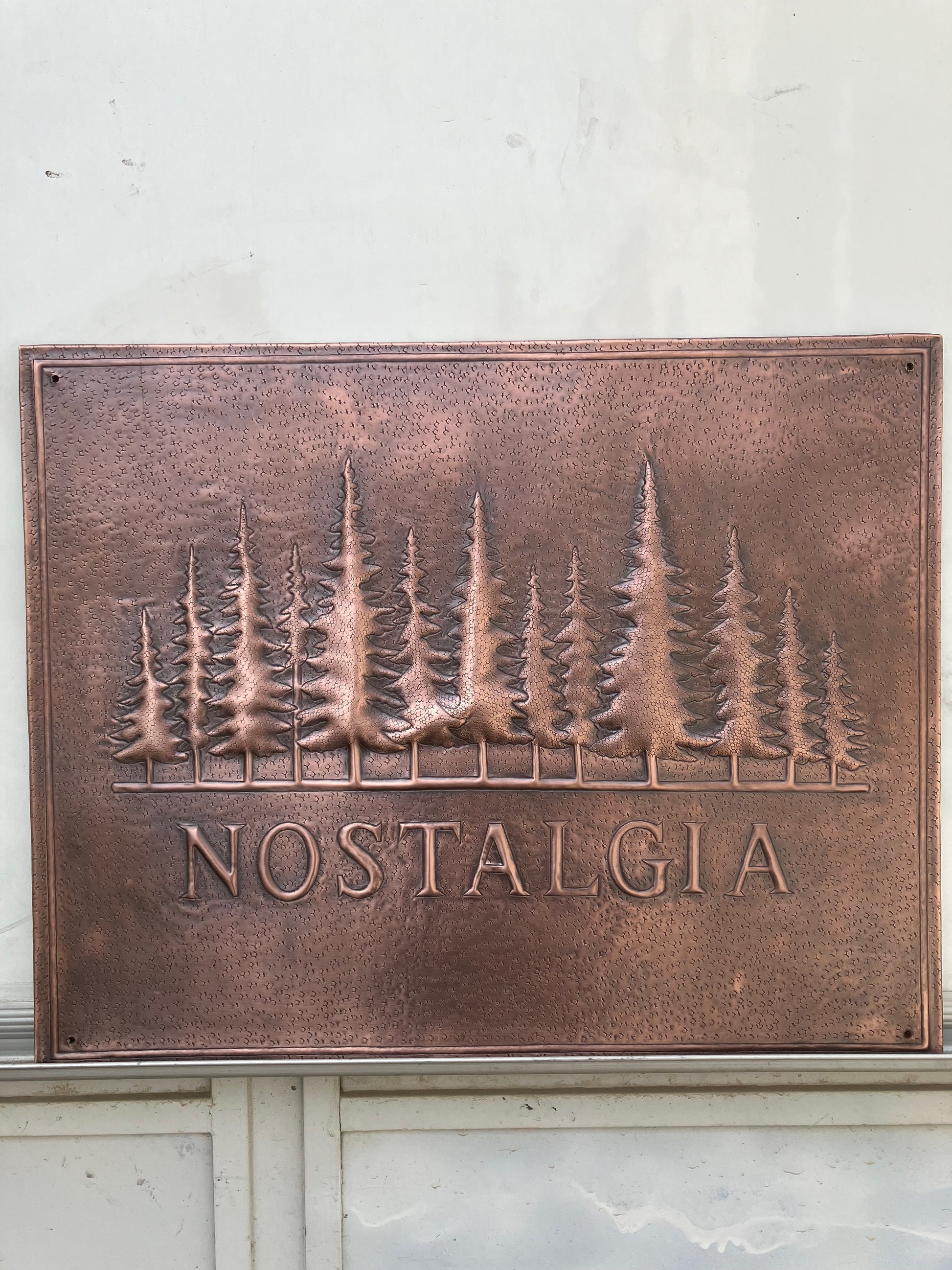 Copper House Name Sign — Pine Trees - Natuross