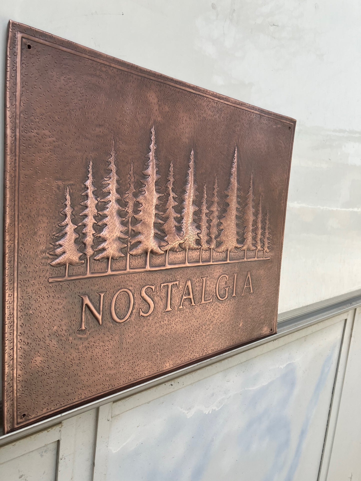 Copper House Name Sign — Pine Trees - Natuross