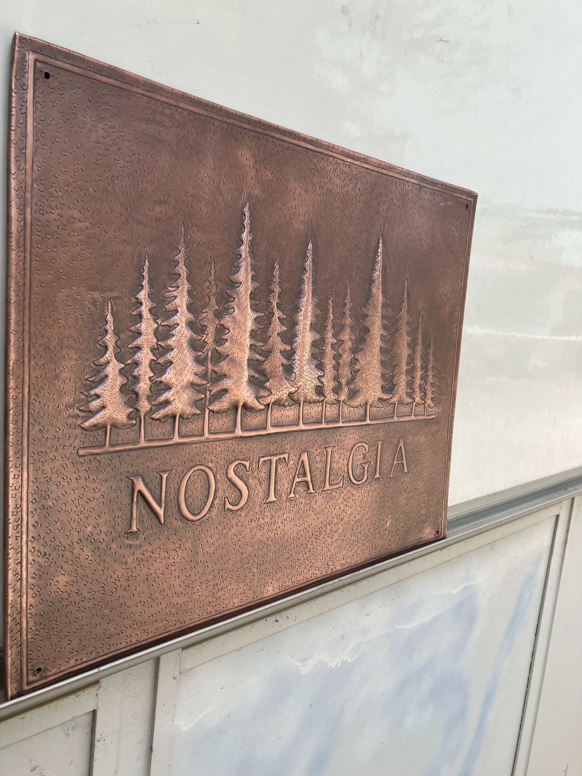 Copper House Name Sign — Pine Trees - Natuross