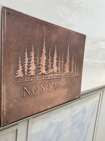 Copper House Name Sign — Pine Trees - Natuross