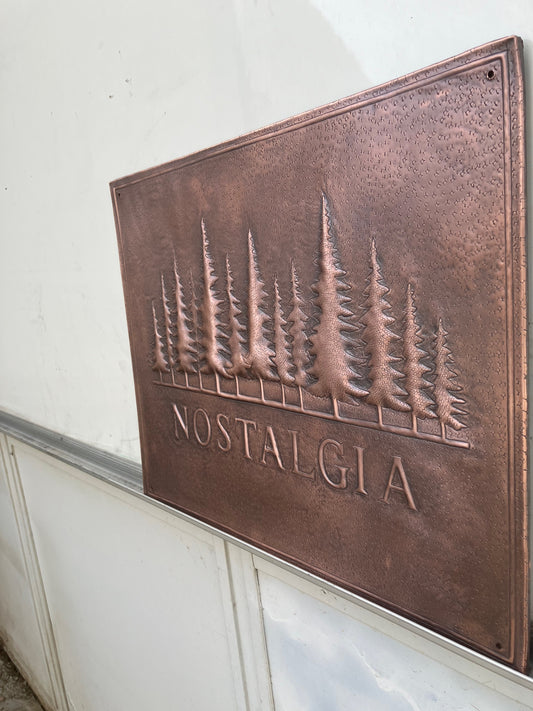 Copper House Name Sign — Pine Trees - Natuross