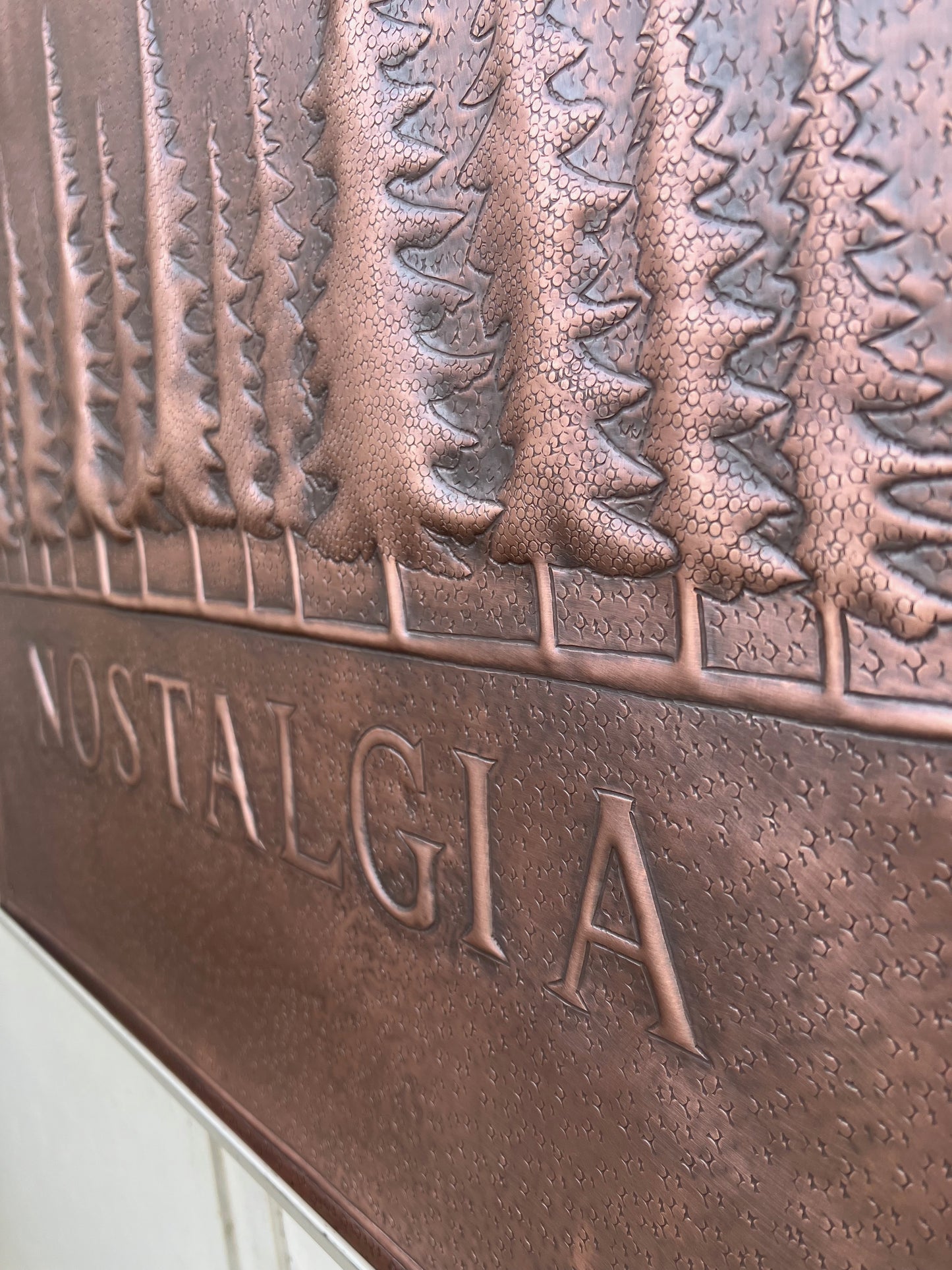 Copper House Name Sign — Pine Trees - Natuross
