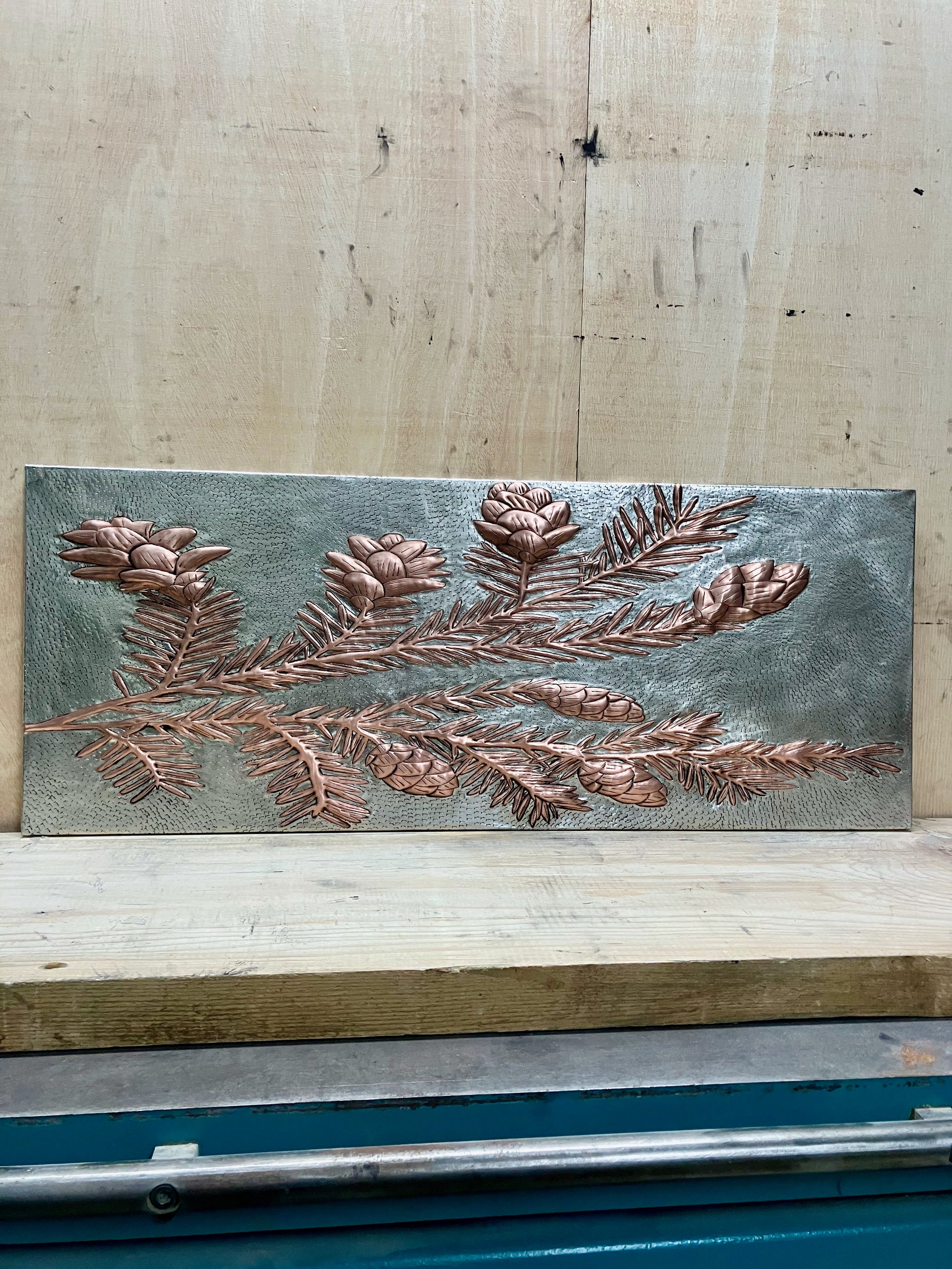 Pine Branches Copper Kitchen Backsplash - Natuross