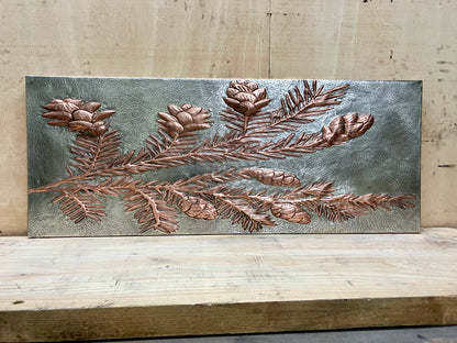 Pine Branches Copper Kitchen Backsplash - Natuross