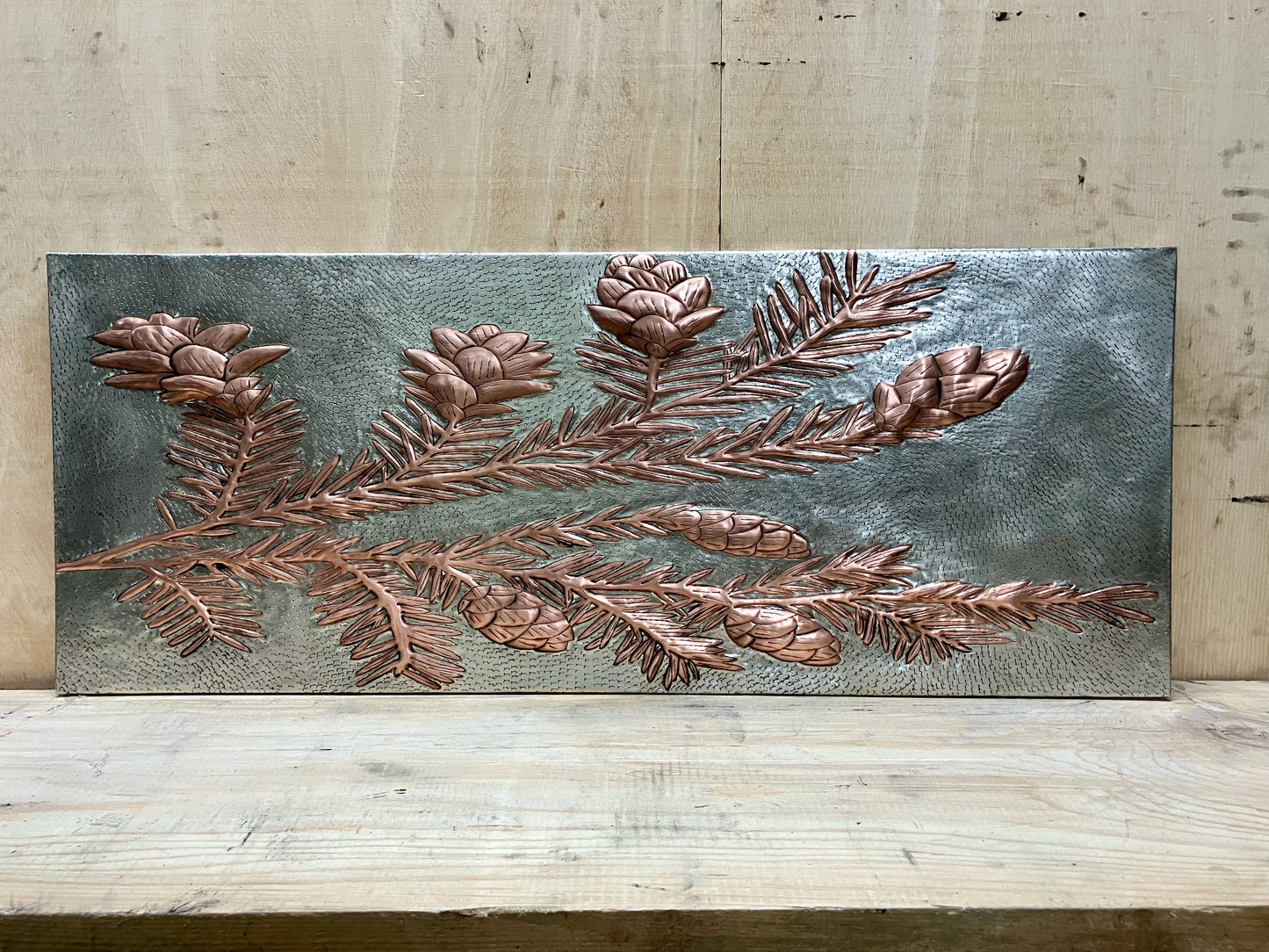 Pine Branches Copper Kitchen Backsplash - Natuross