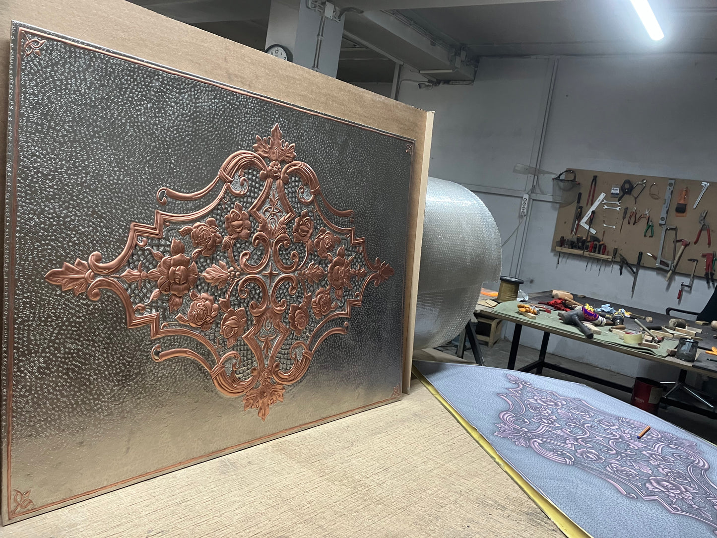 Victorian Style Copper Kitchen Backsplash