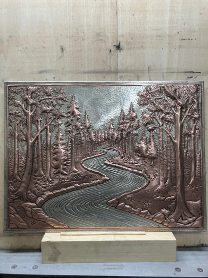 Woodland River Copper Kitchen Backsplash