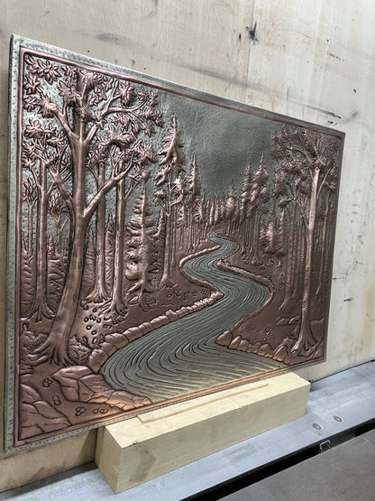 Woodland River Copper Kitchen Backsplash