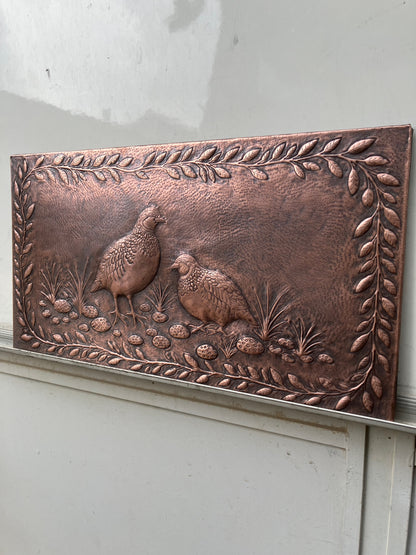 Two Quail Copper Kitchen Backsplash