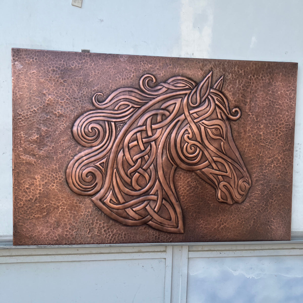 Celtic Horse Head Copper Backsplash
