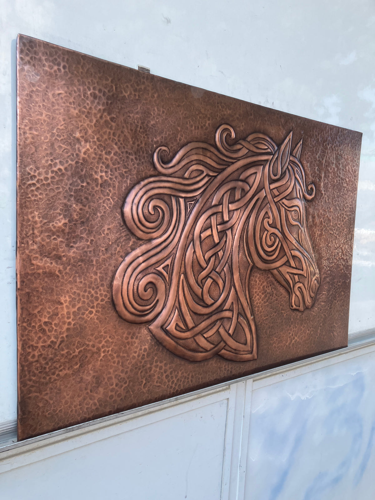 Celtic Horse Head Copper Backsplash
