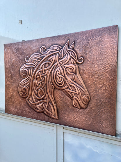Celtic Horse Head Copper Backsplash