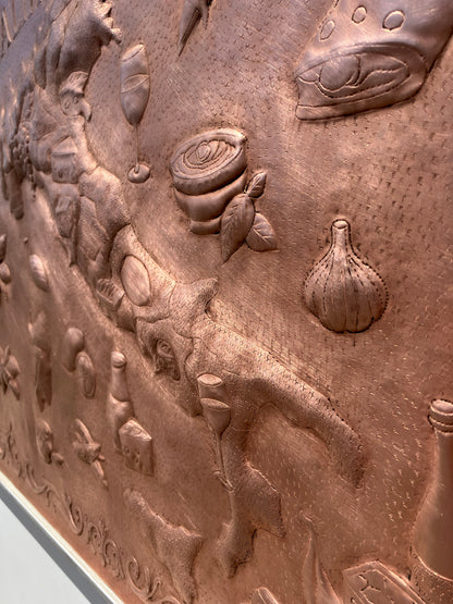 Italian Food Map Copper Backsplash