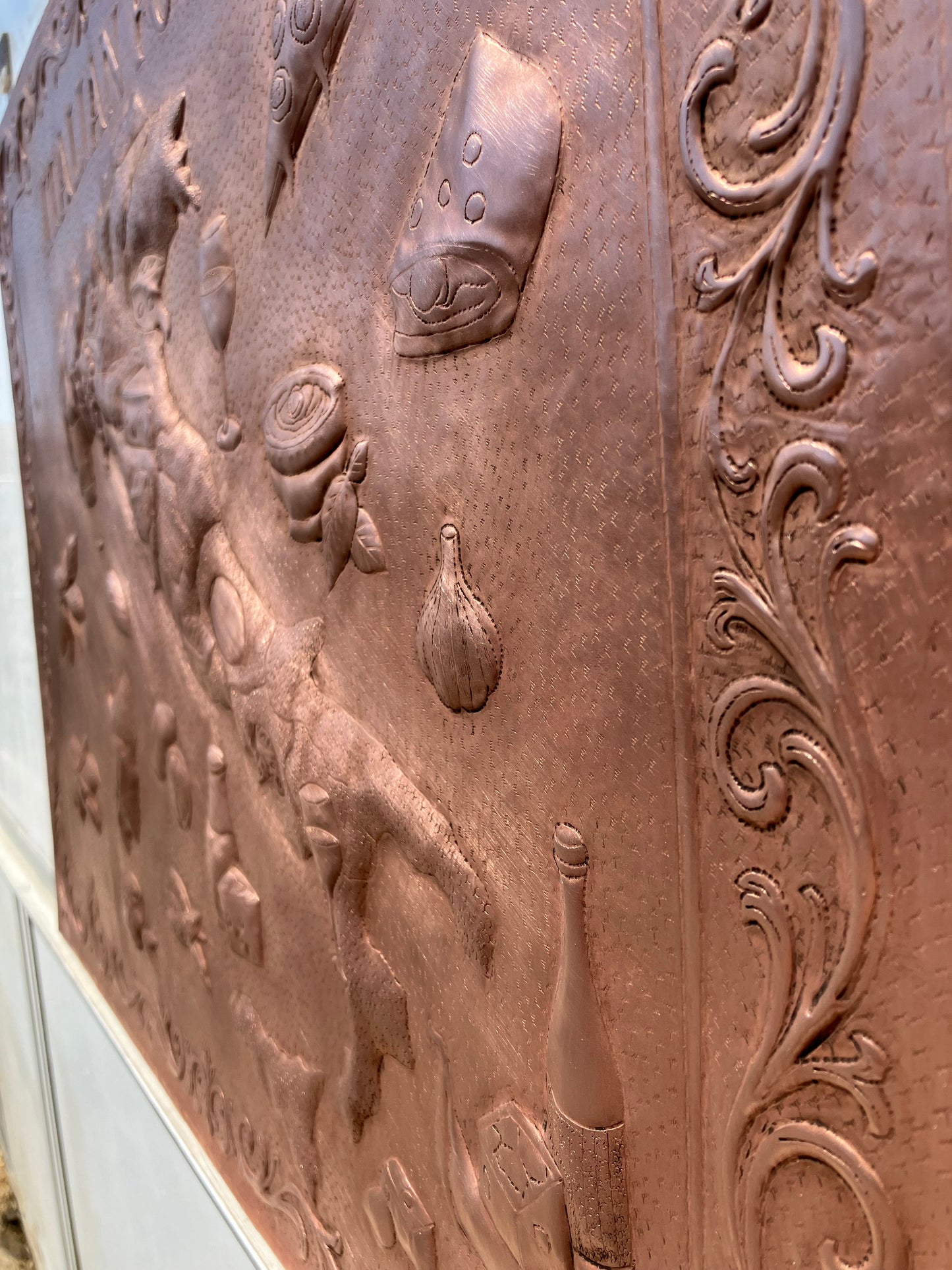 Italian Food Map Copper Backsplash