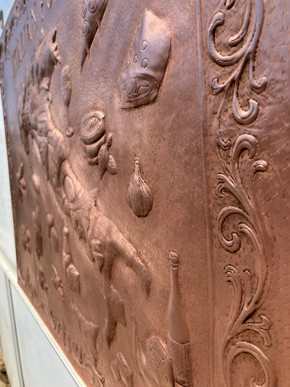 Italian Food Map Copper Backsplash