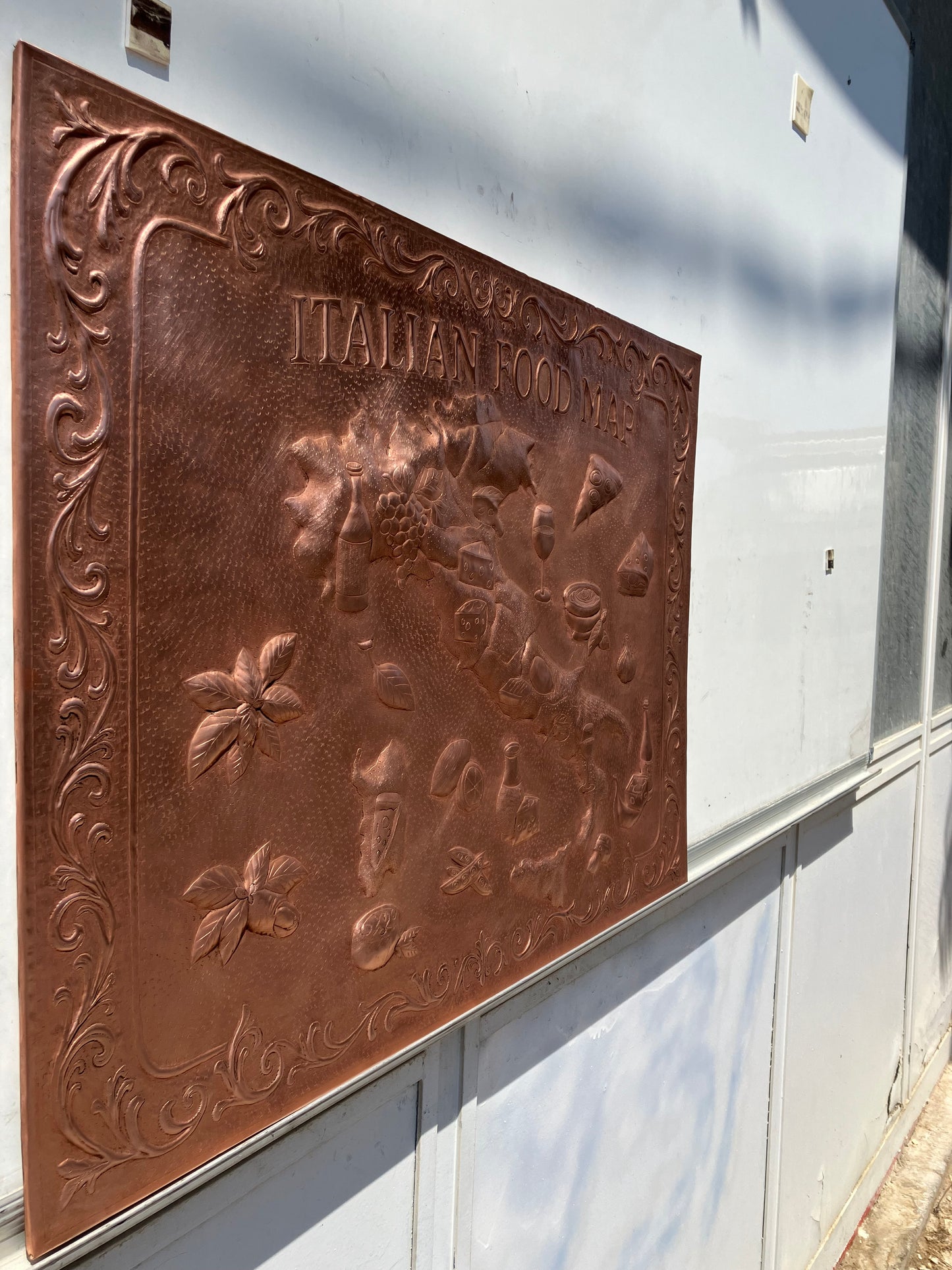 Italian Food Map Copper Backsplash