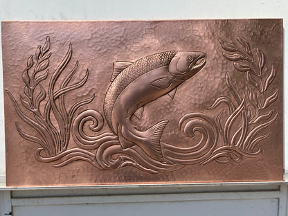 Salmon Copper Kitchen Backsplash