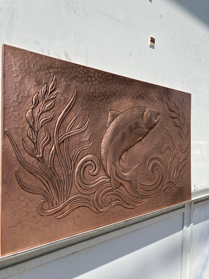 Salmon Copper Kitchen Backsplash