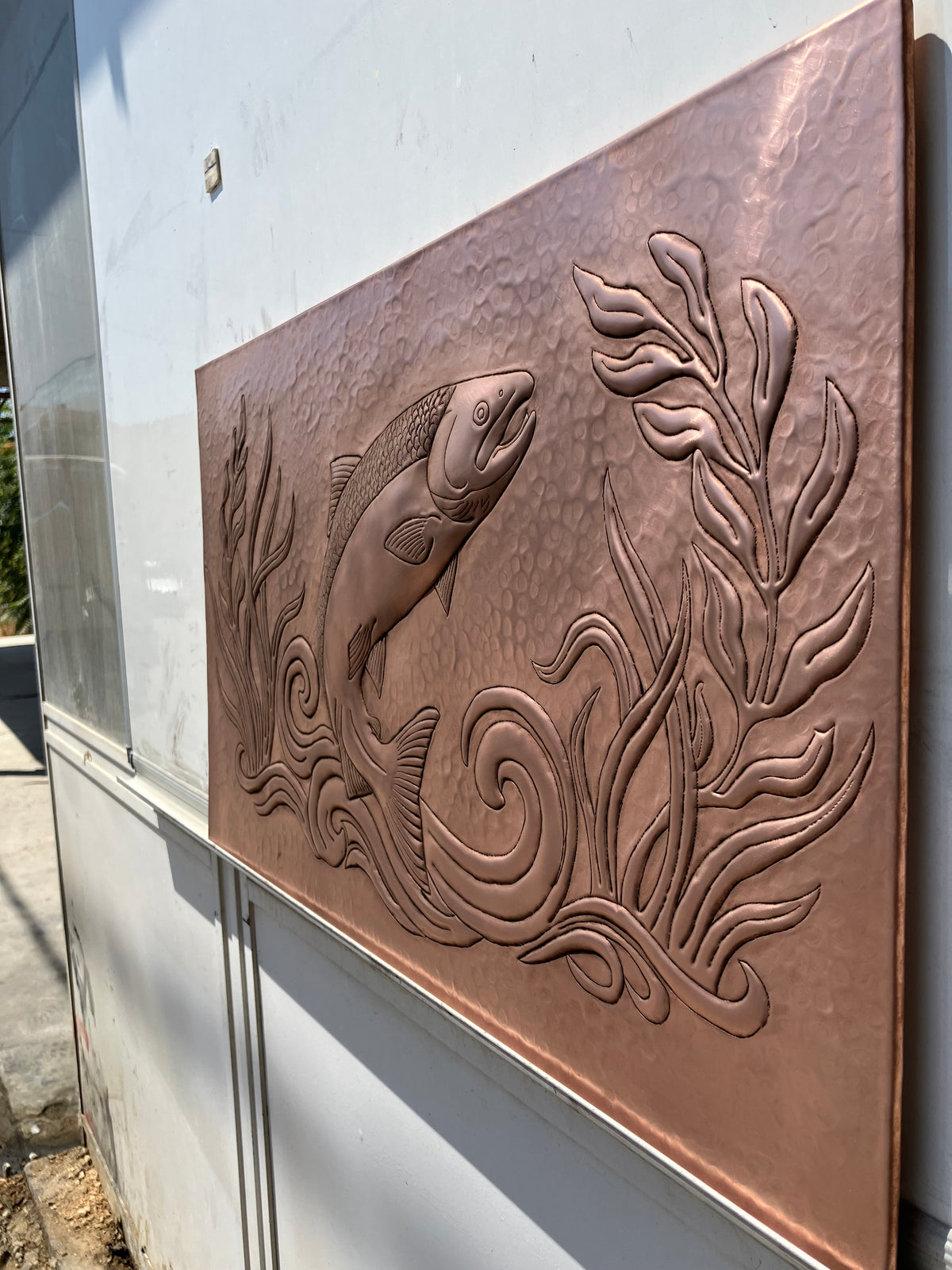 Salmon Copper Kitchen Backsplash