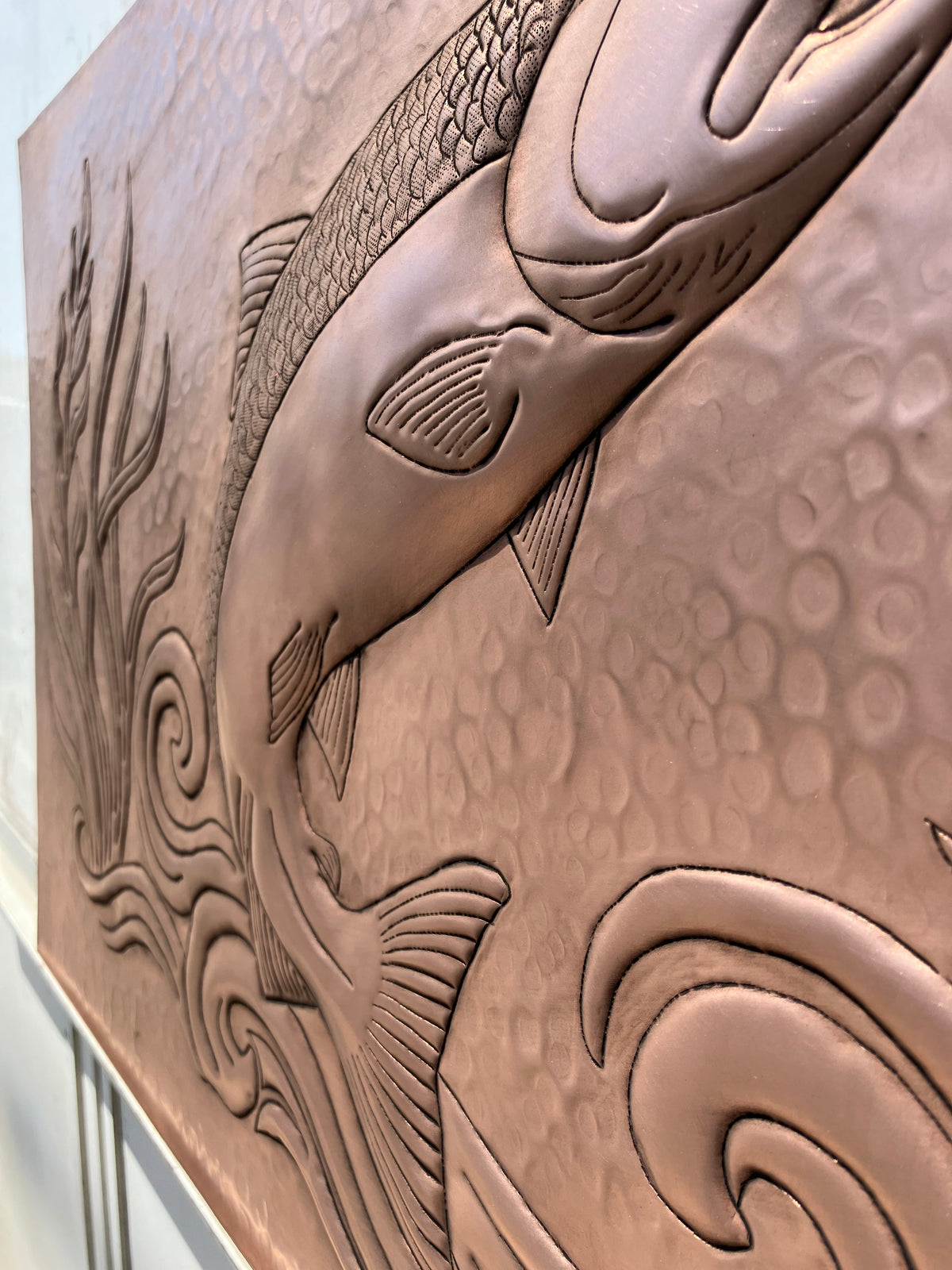 Salmon Copper Kitchen Backsplash