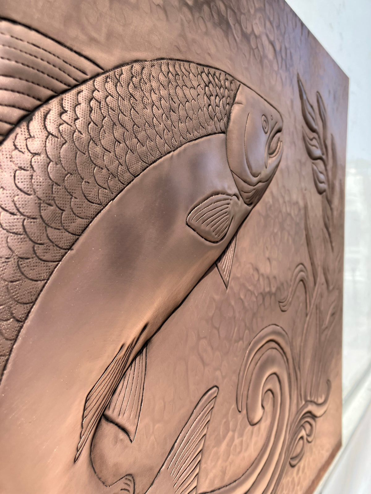 Salmon Copper Kitchen Backsplash