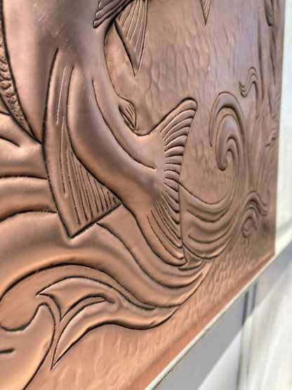 Salmon Copper Kitchen Backsplash