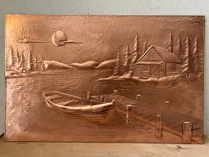 Lake House Style Copper Kitchen Backsplash