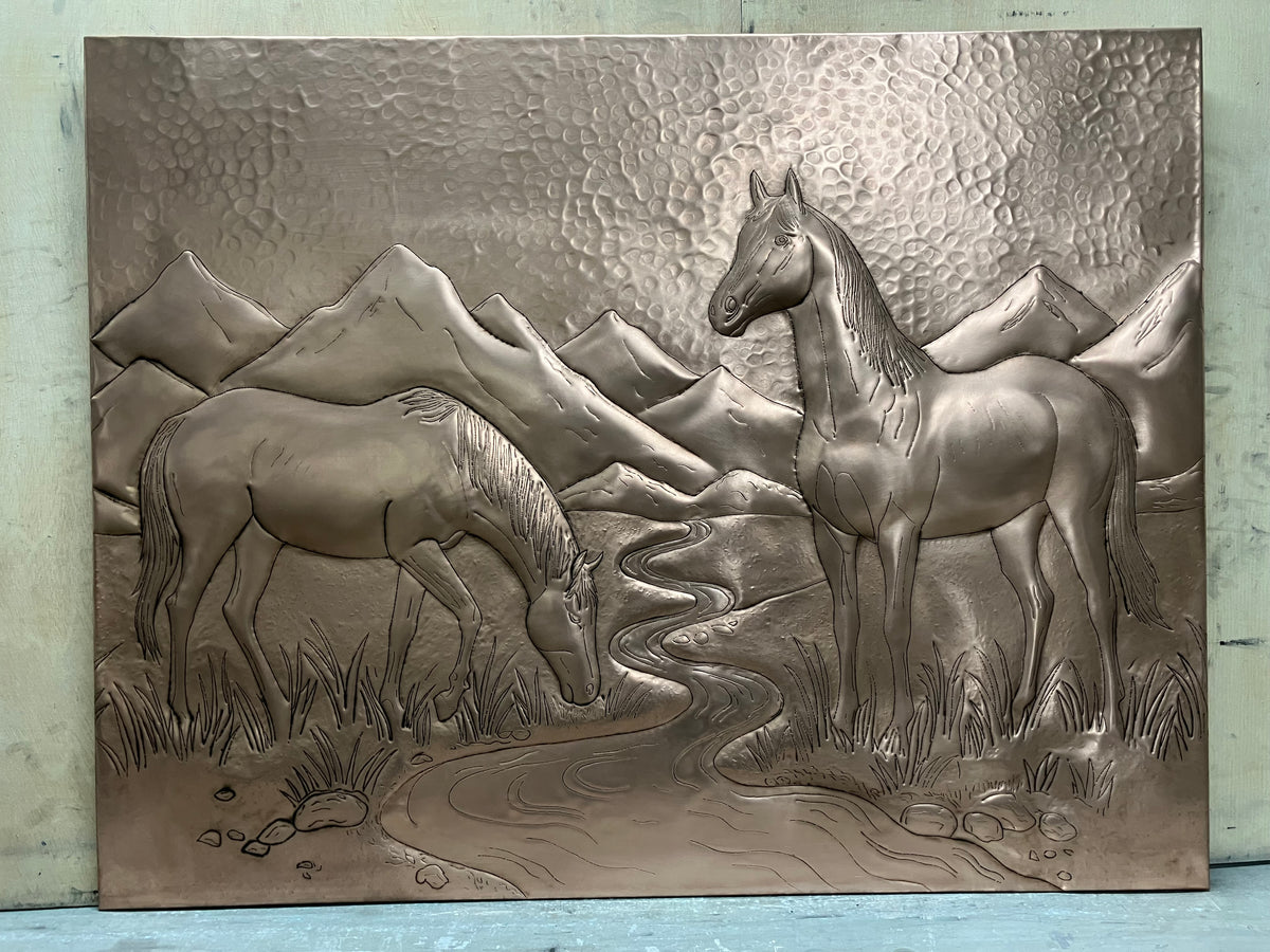 Wild Horses Copper Backsplash