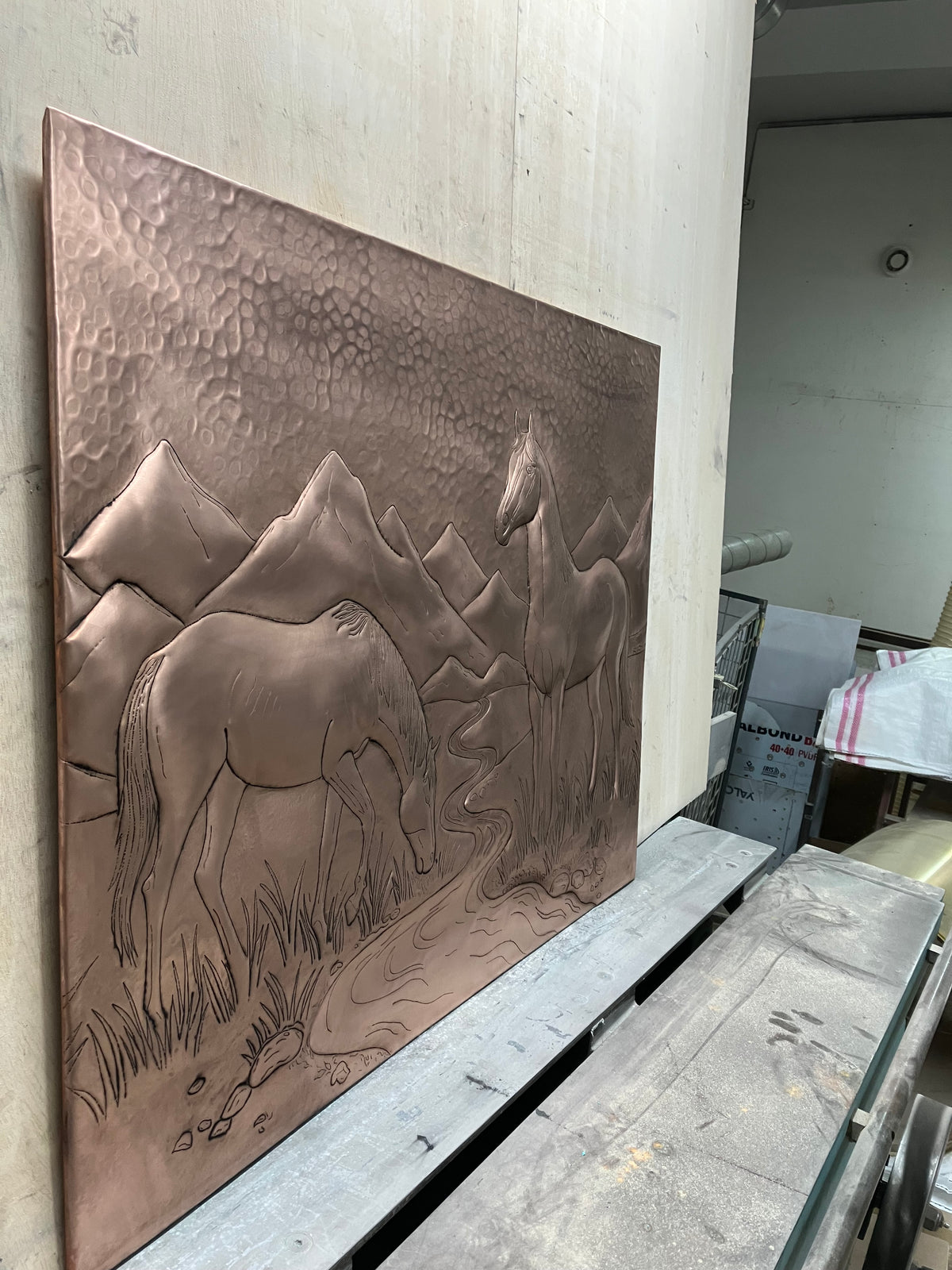 Wild Horses Copper Backsplash