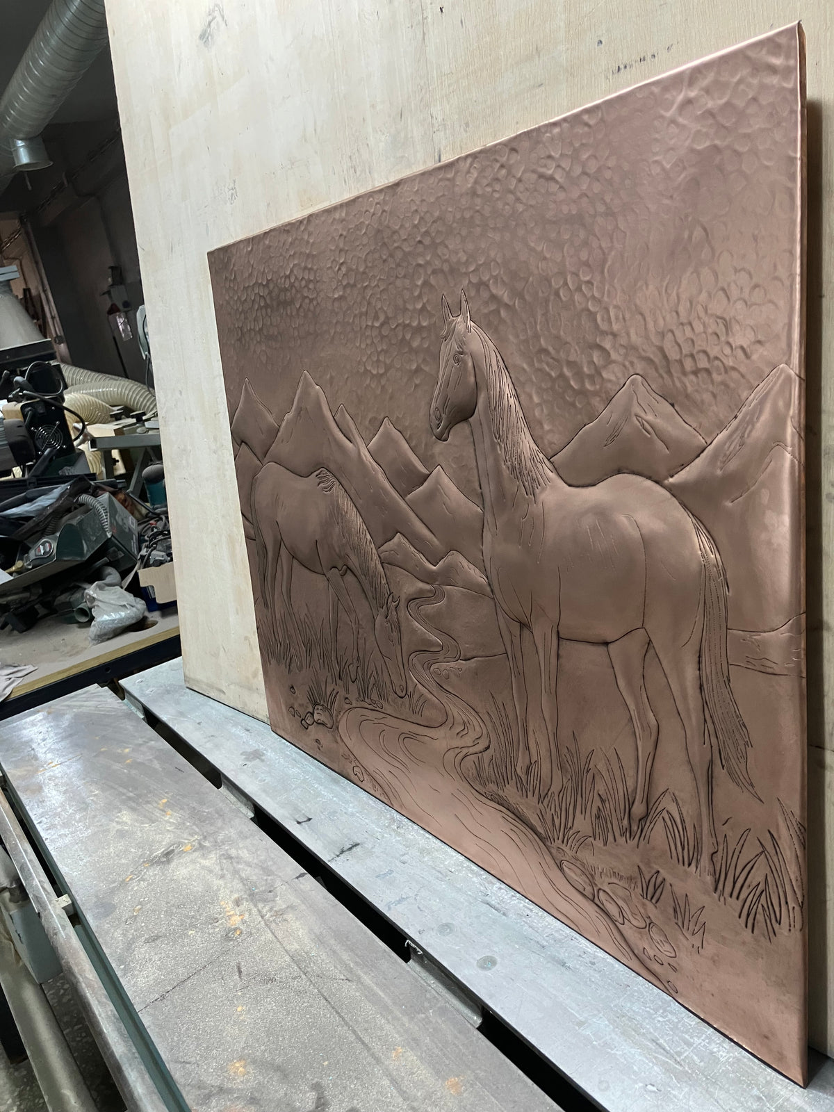Wild Horses Copper Backsplash