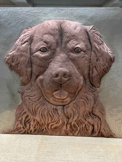 Golden Retriever Copper Kitchen Backsplash