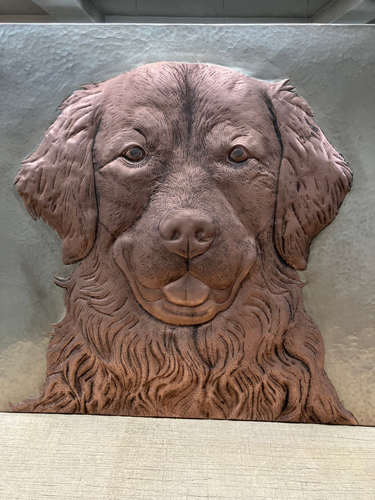 Golden Retriever Copper Kitchen Backsplash