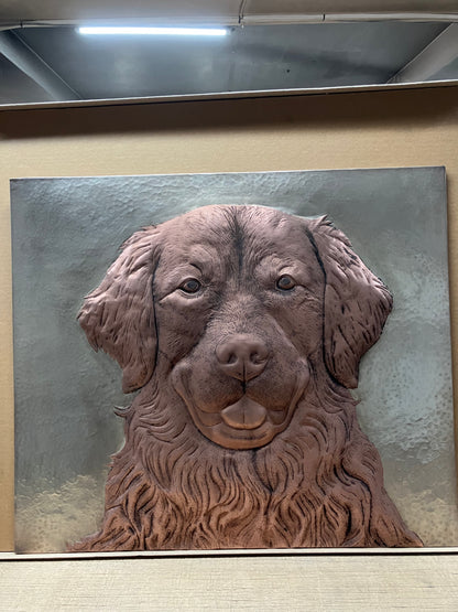 Golden Retriever Copper Kitchen Backsplash