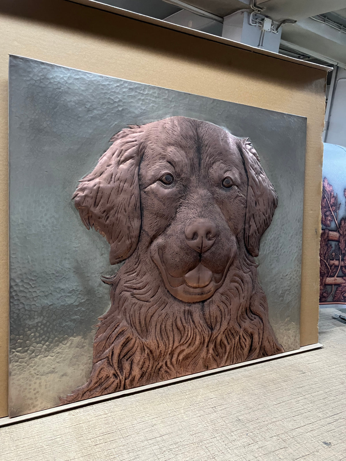 Golden Retriever Copper Kitchen Backsplash
