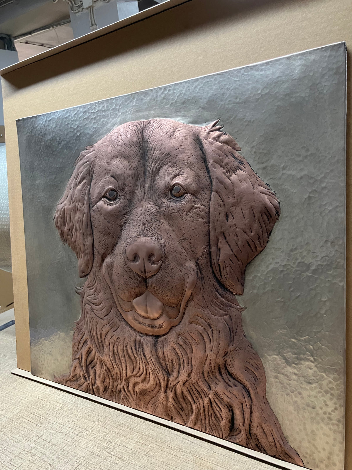 Golden Retriever Copper Kitchen Backsplash
