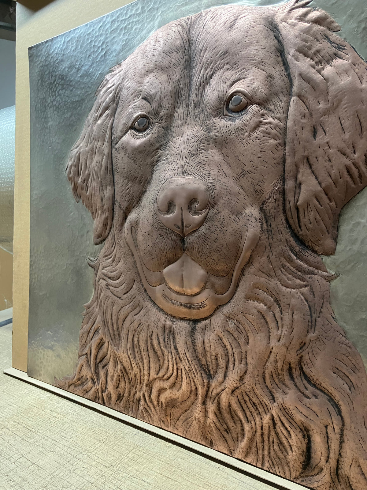 Golden Retriever Copper Kitchen Backsplash