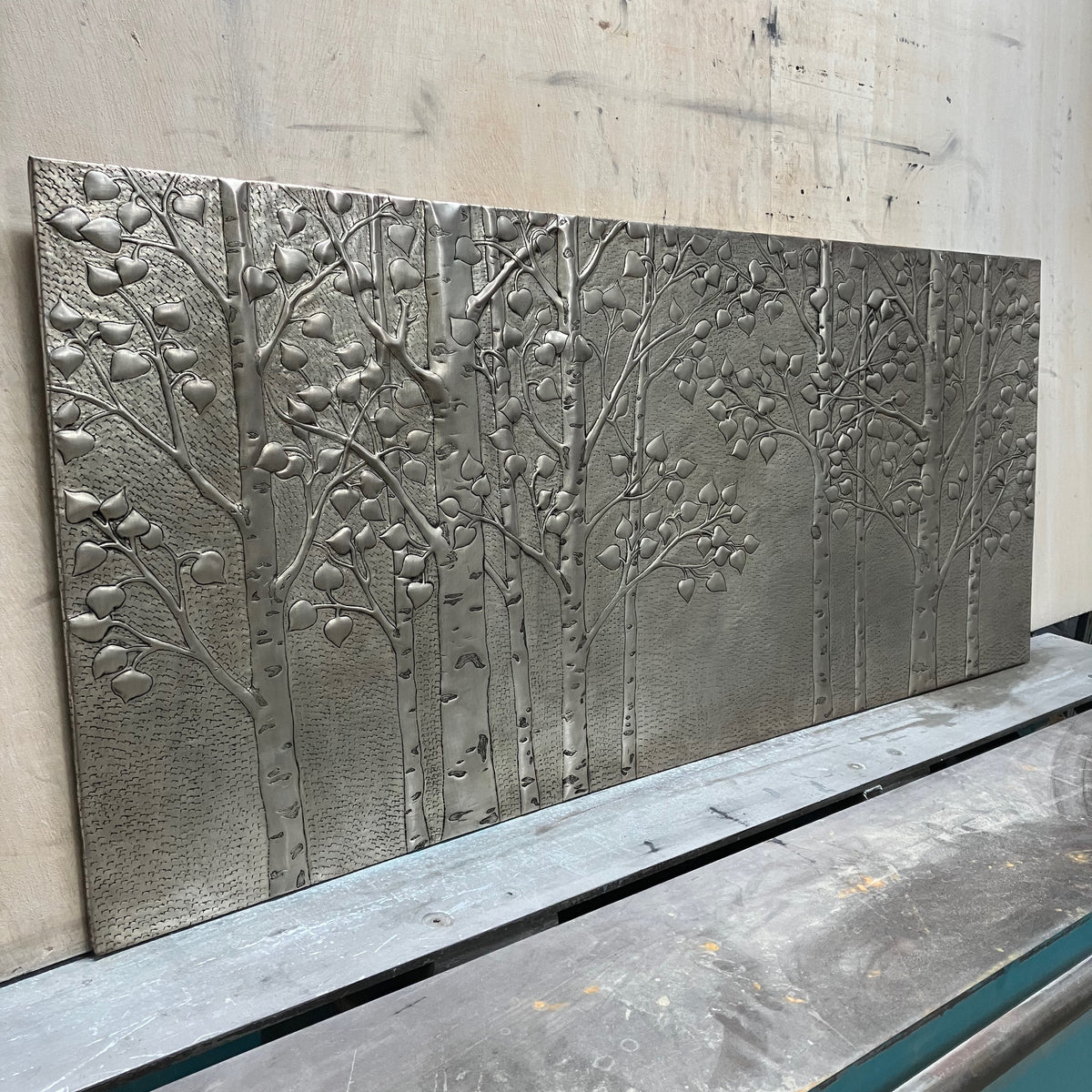 Quaking Aspen Grove Copper Kitchen Backsplash