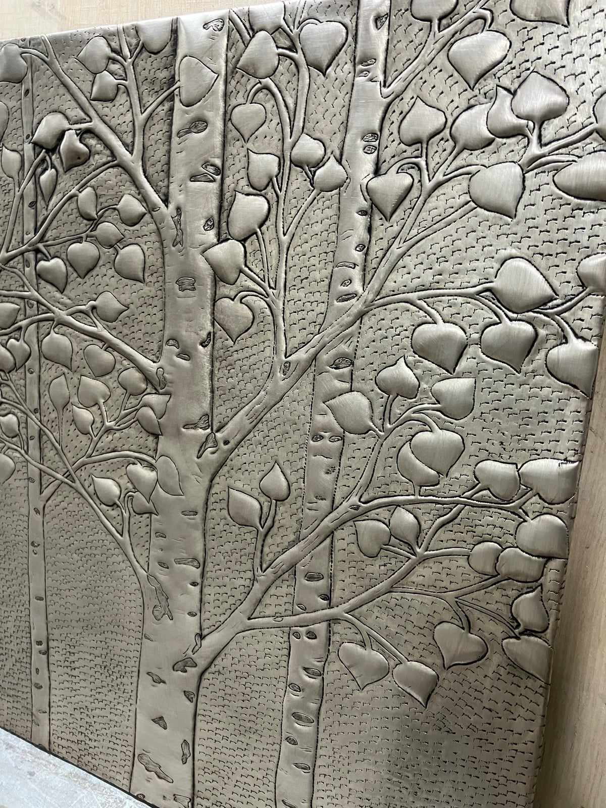 Quaking Aspen Grove Copper Kitchen Backsplash