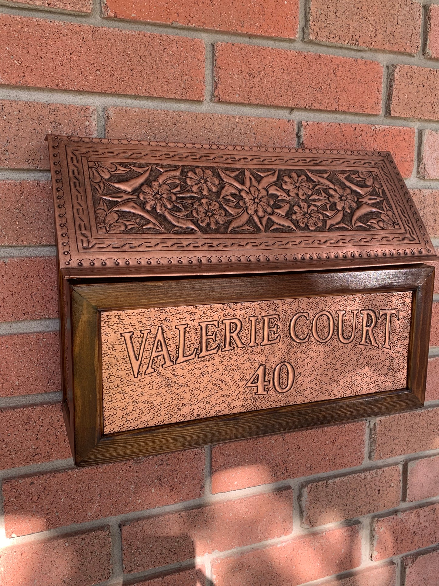 Wall Mounted Copper Mailbox