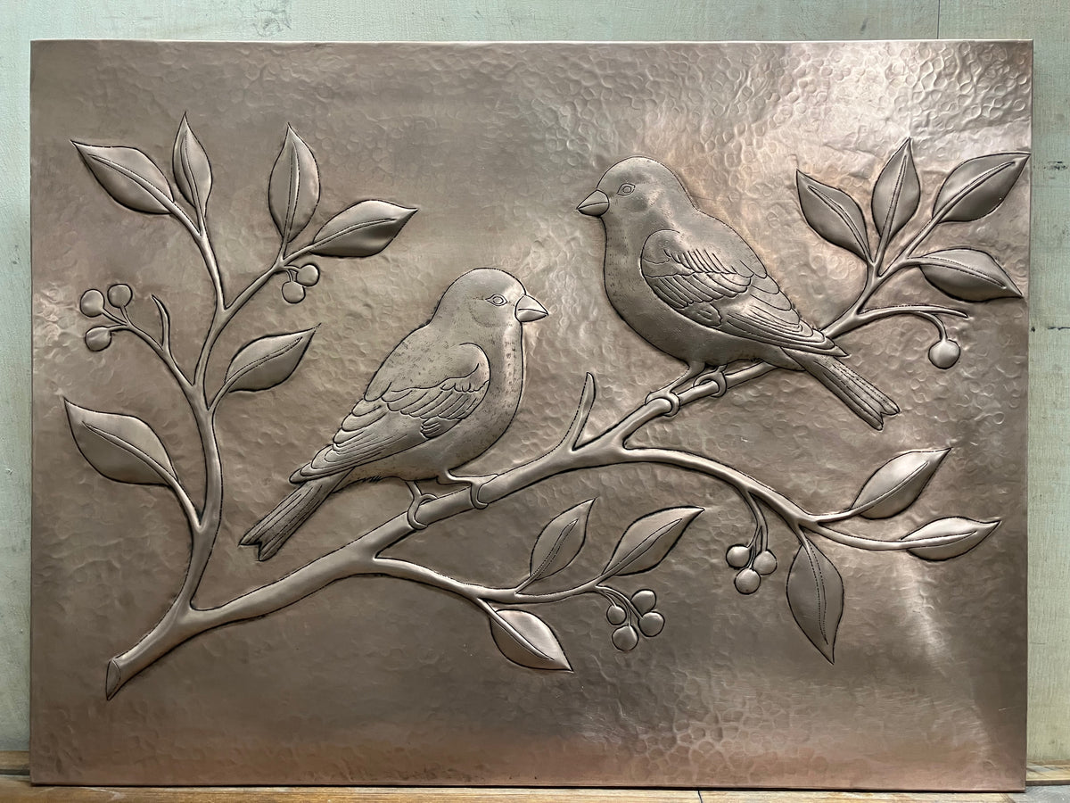 Songbirds Copper Kitchen Backsplash